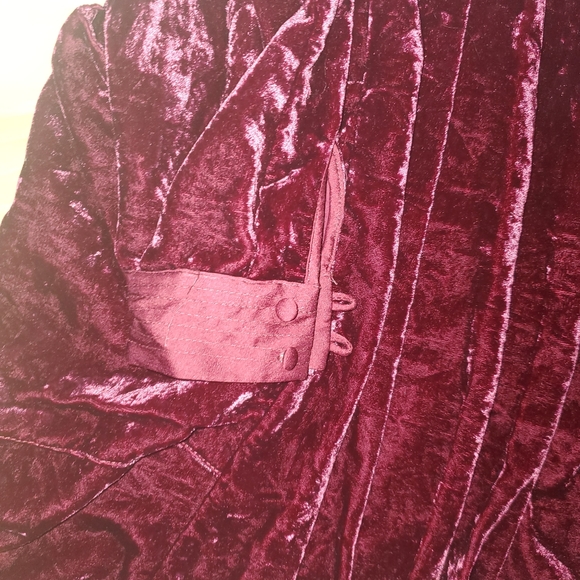 Free People Long Sleeve Velvet Mini Dress - Picture 7 of 8